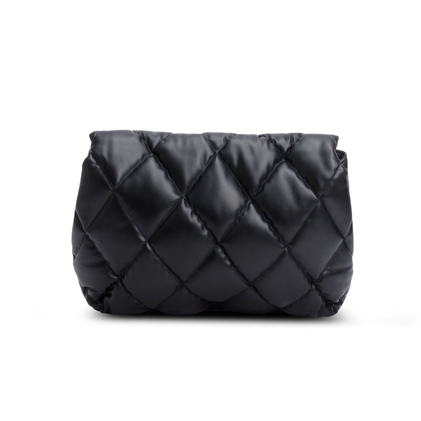 Balenciaga Nappa Calfskin Touch Puffy Clutch Quilted Black Clutch Bag
