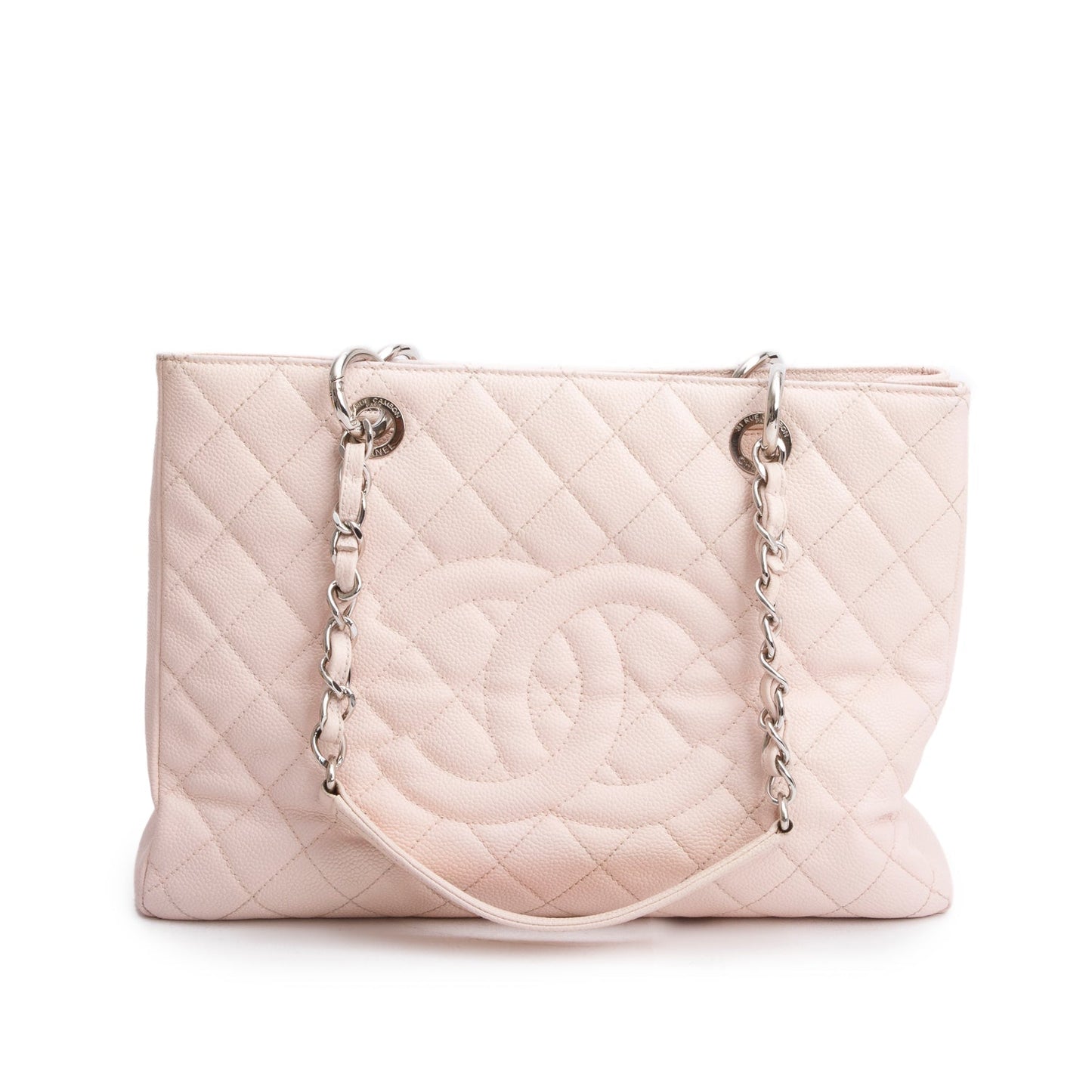 Chanel Caviar Grand Shopping GST Leather Pink Travel Bag Tote Gst