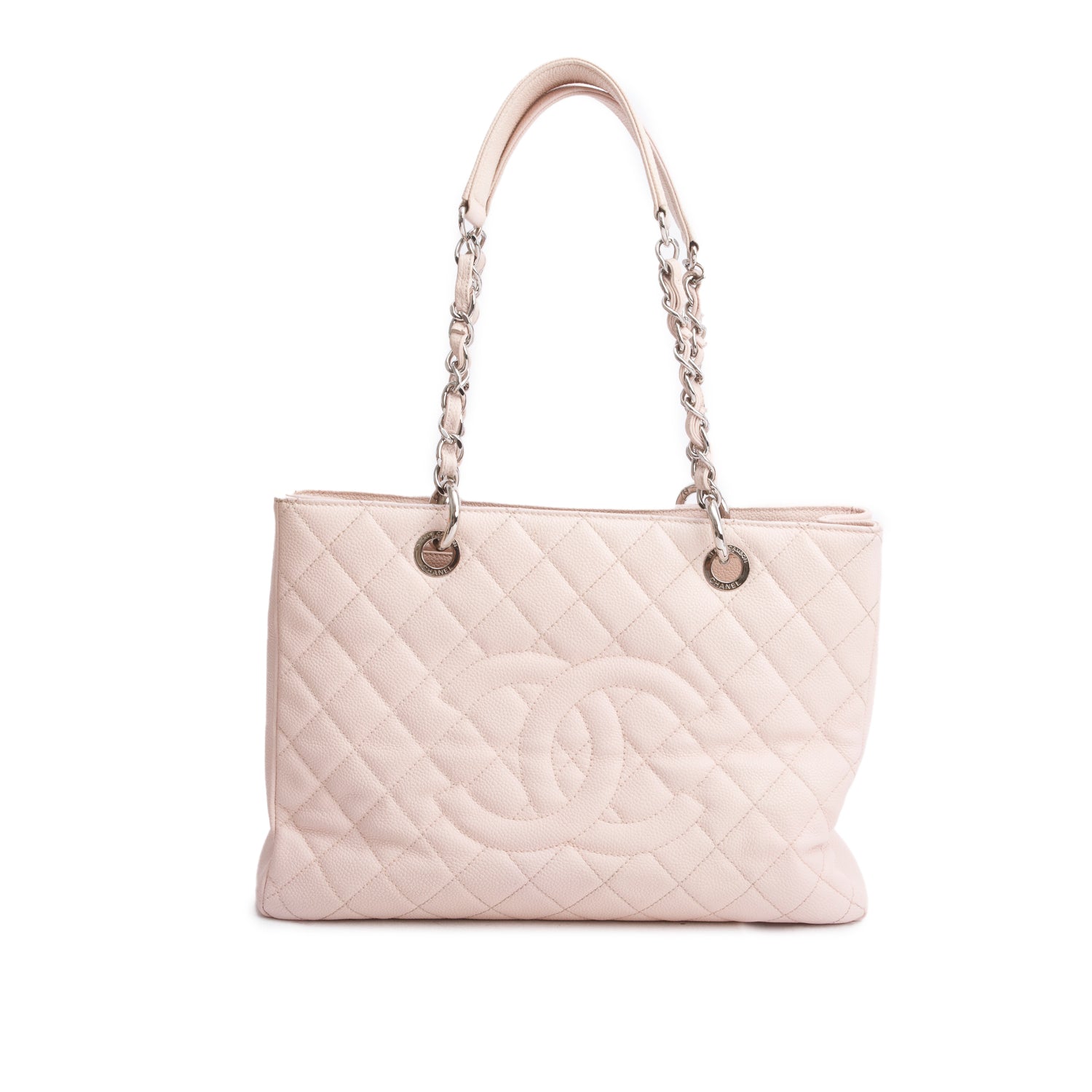 Chanel Caviar Grand Shopping GST Leather Pink Travel Bag Tote Gst