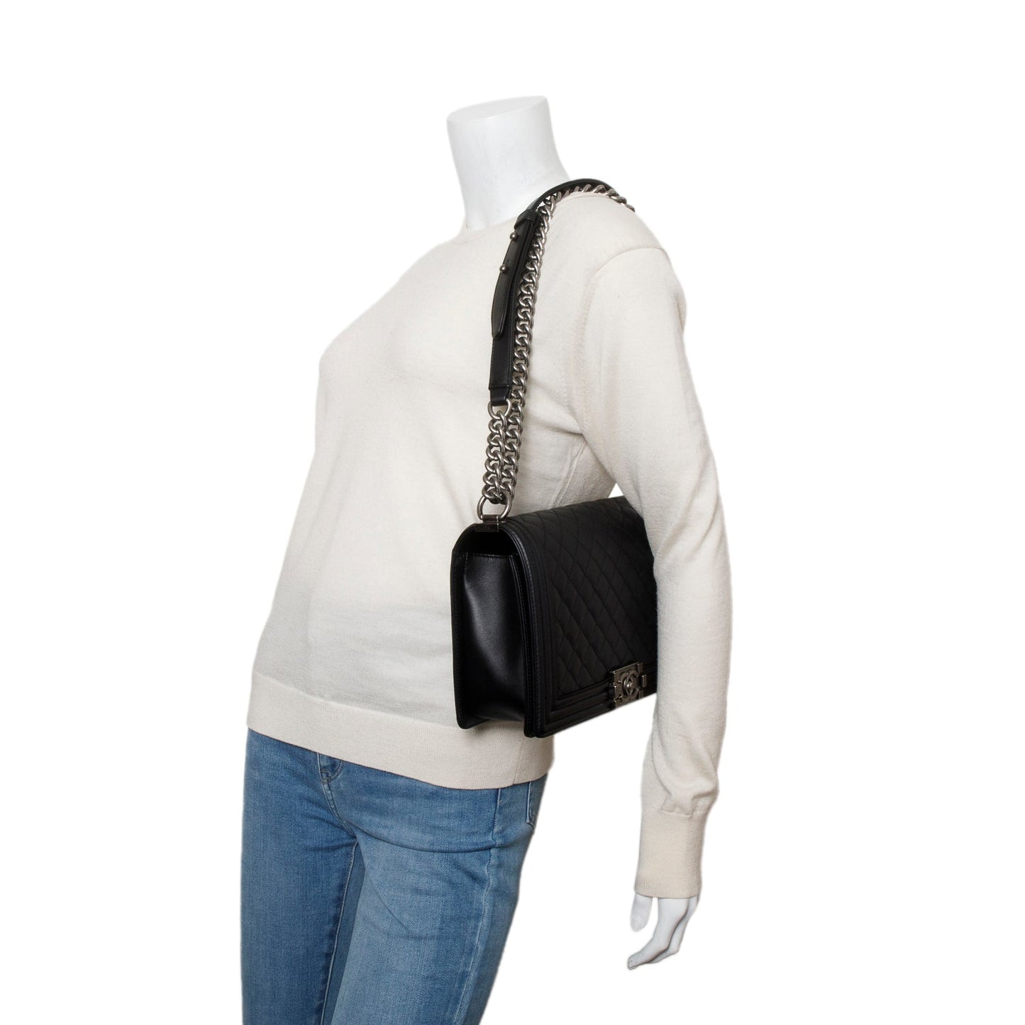 Chanel Quilted Boy Lambskin Black Travel Bag 4