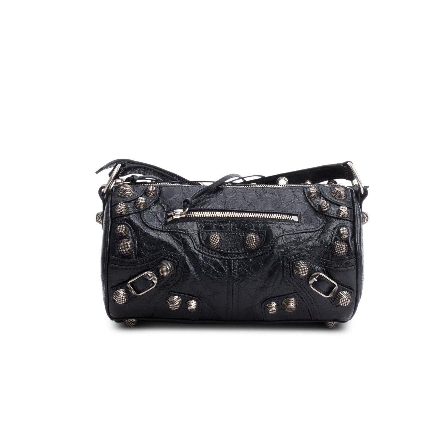 Balenciaga Agneau Arena Le Cagole Cylinder Bag Black Travel Bag