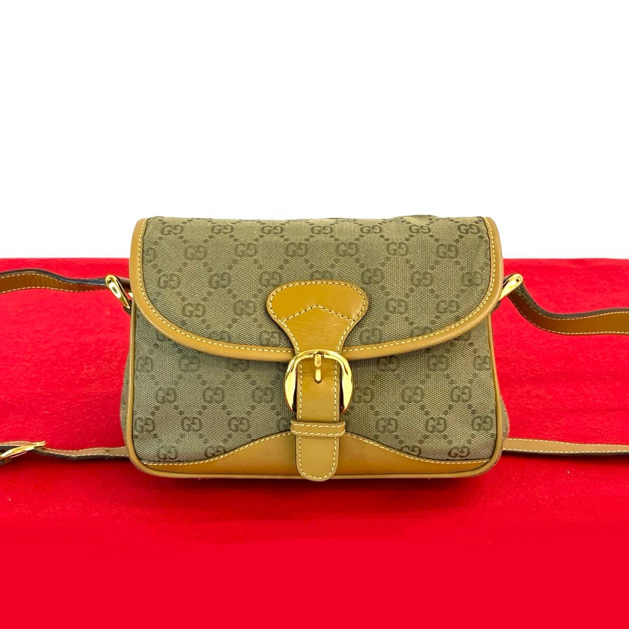Gucci Canvas Brown Shoulder Bag 2