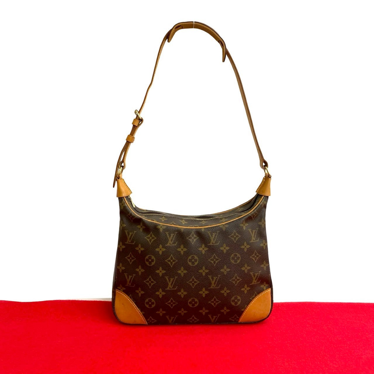 Louis Vuitton Boulogne Monogram Leather Brown Shoulder Bag