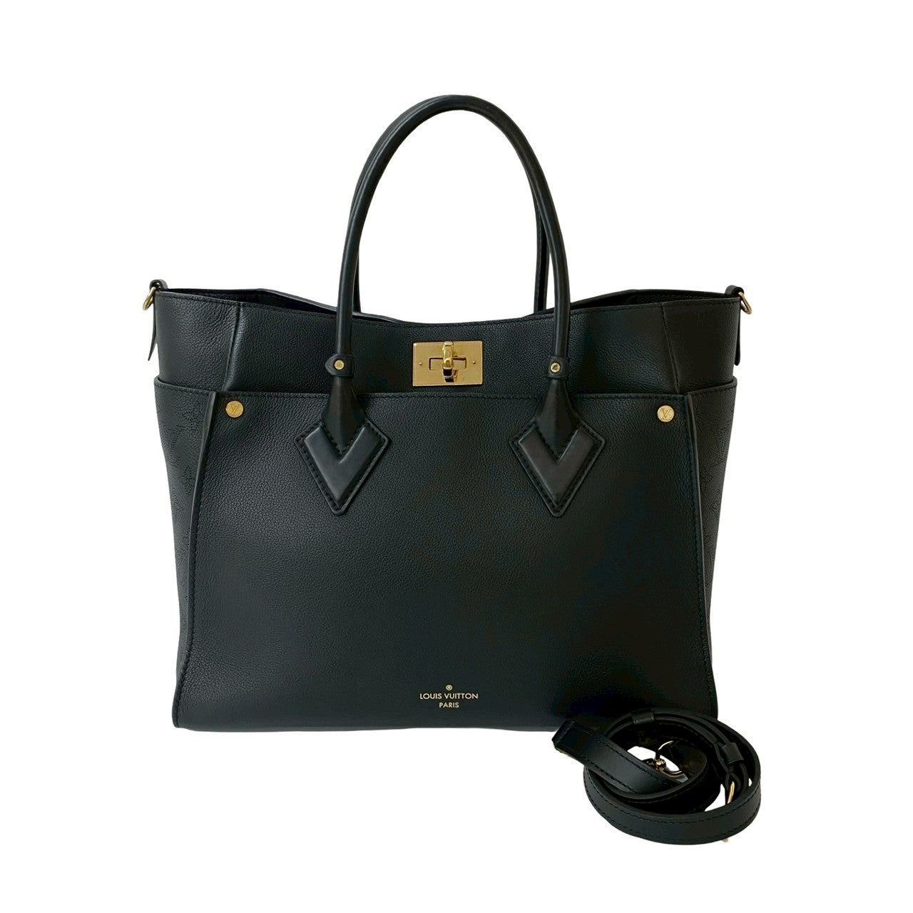 Louis Vuitton Mahina On My Side GM Monogram Leather Black Shoulder Bag