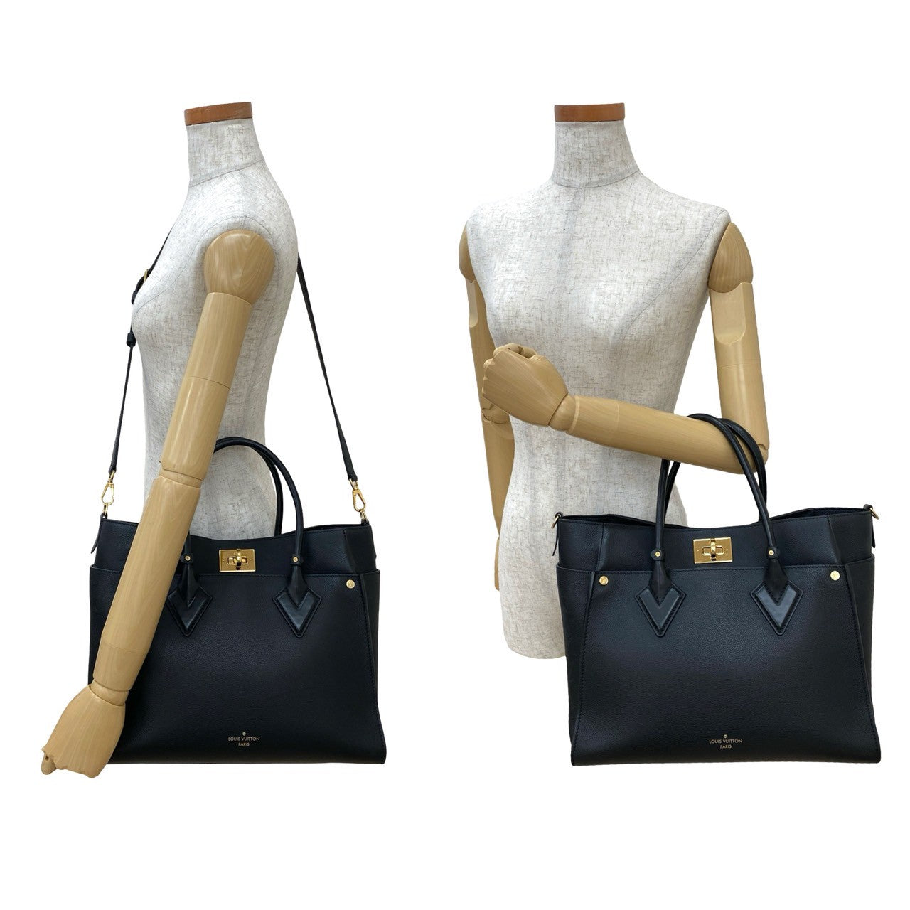 Louis Vuitton Mahina On My Side GM Monogram Leather Black Shoulder Bag