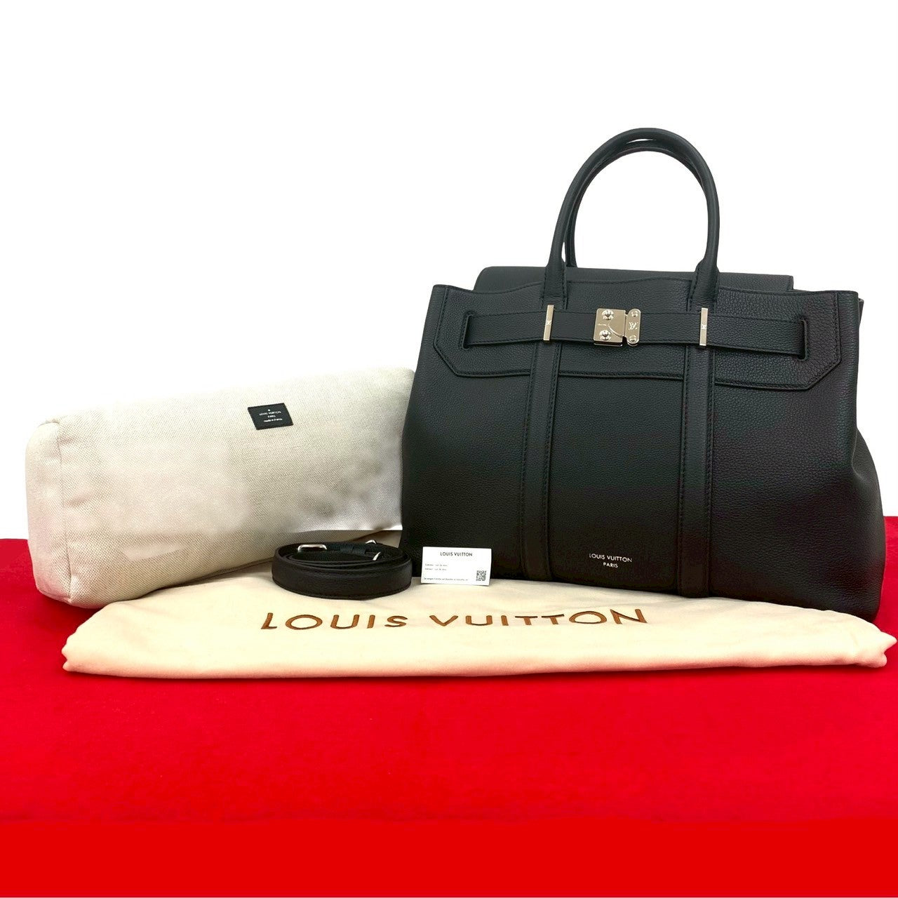 Louis Vuitton Georges MM Leather Black Shoulder Bag