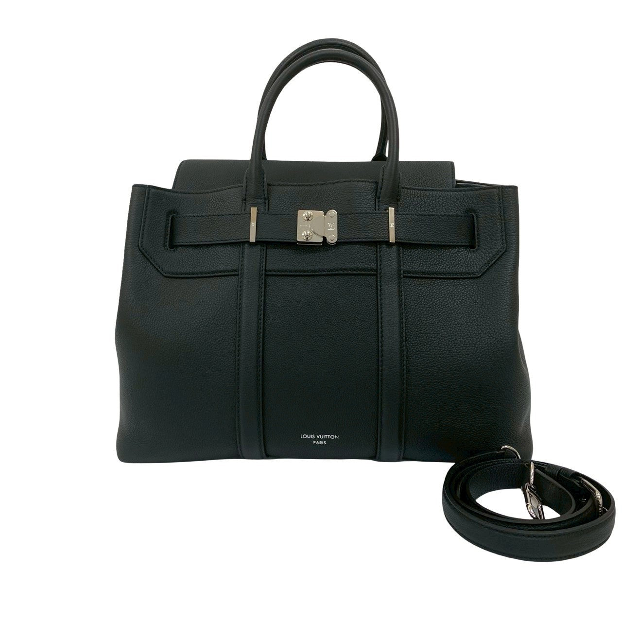 Louis Vuitton Georges MM Leather Black Shoulder Bag