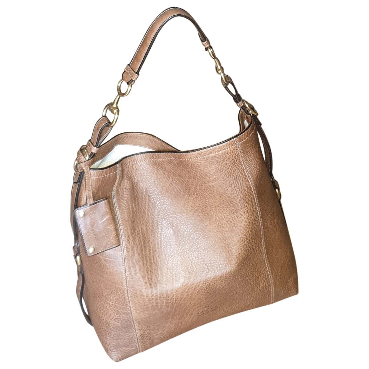 Gucci hobo brown leather handbag