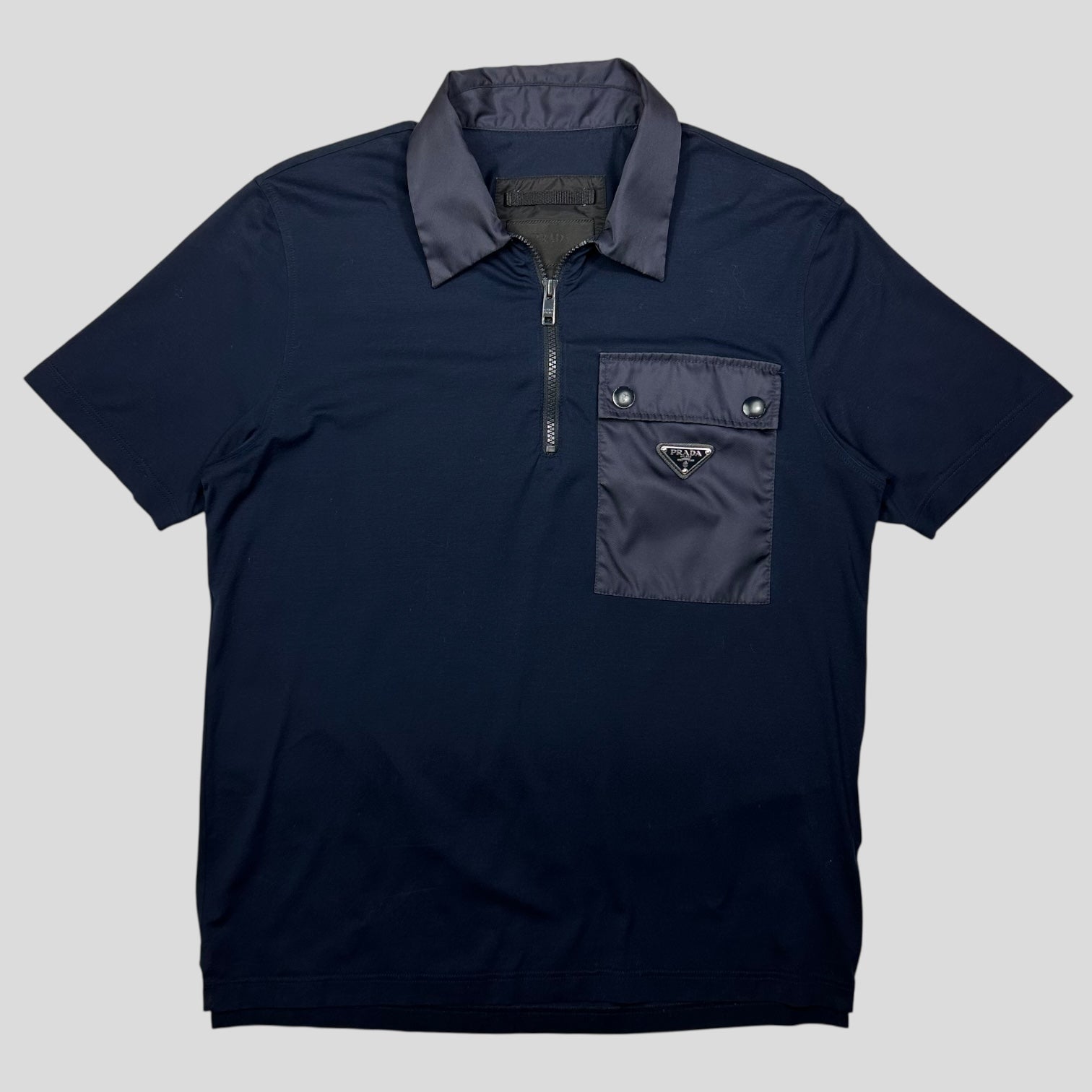 Prada Handbag Pocket Plue 1 4 Shirt - M Nylon Logo Zip