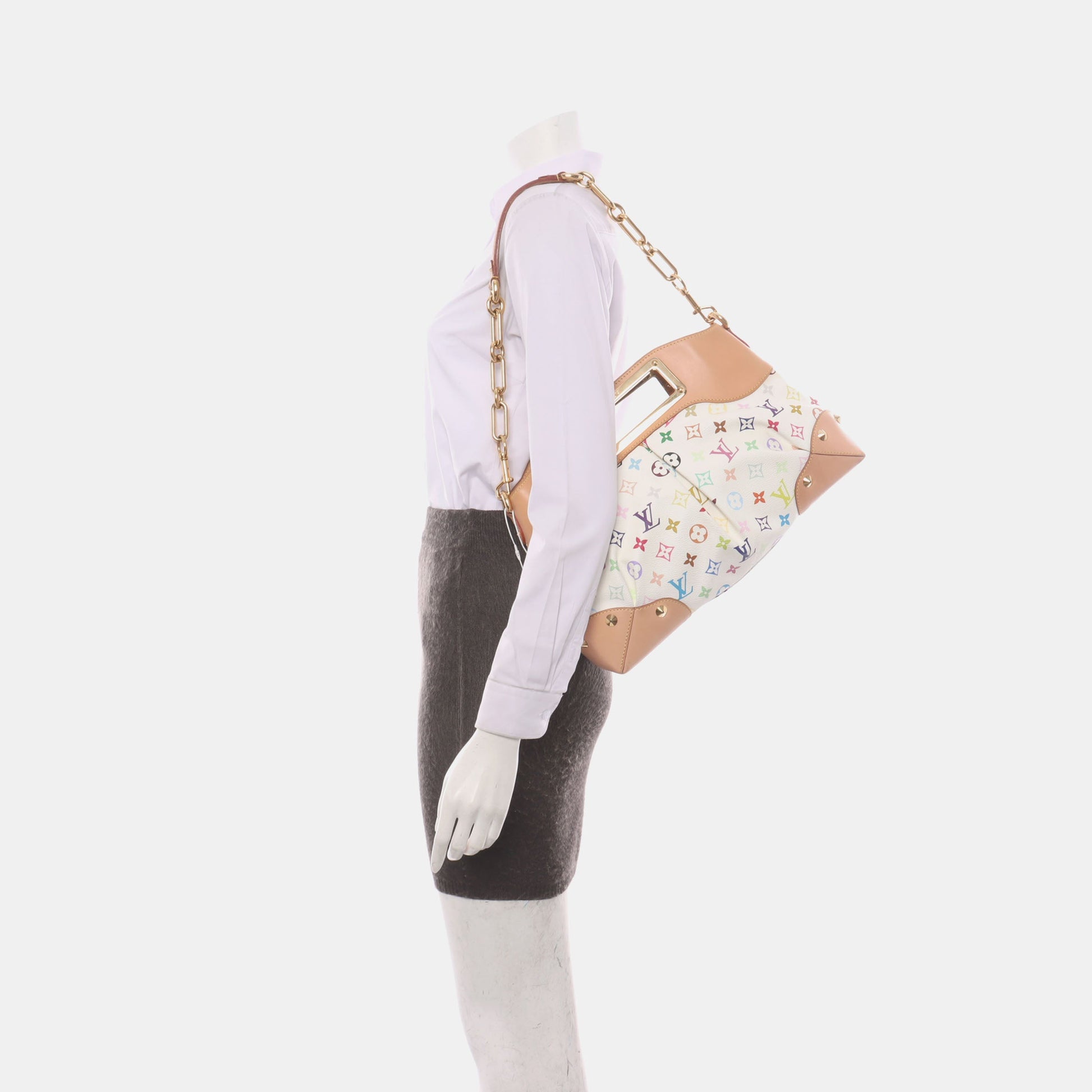Louis Vuitton x Takashi Murakami Judy White Multicolor Handbag