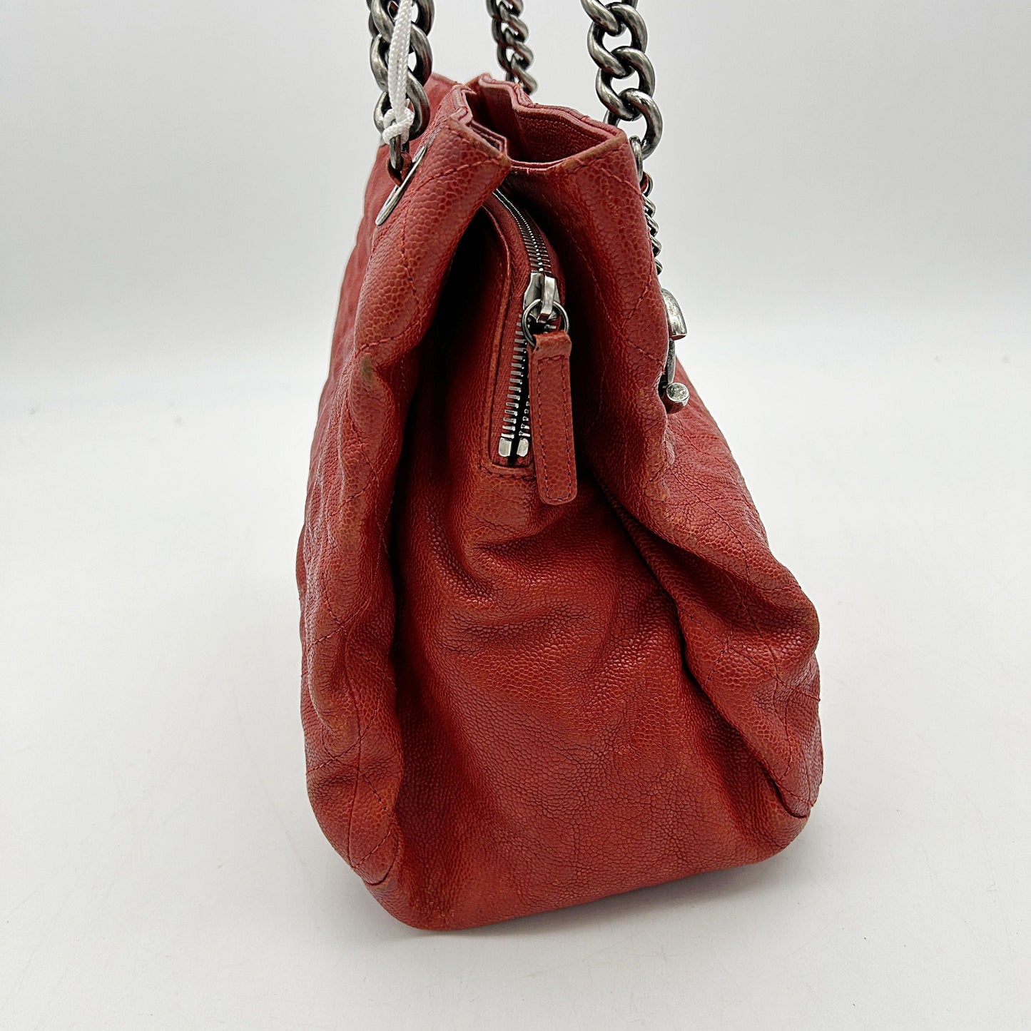 CHANEL Caviar Quilted Simply CC Tote Red LA