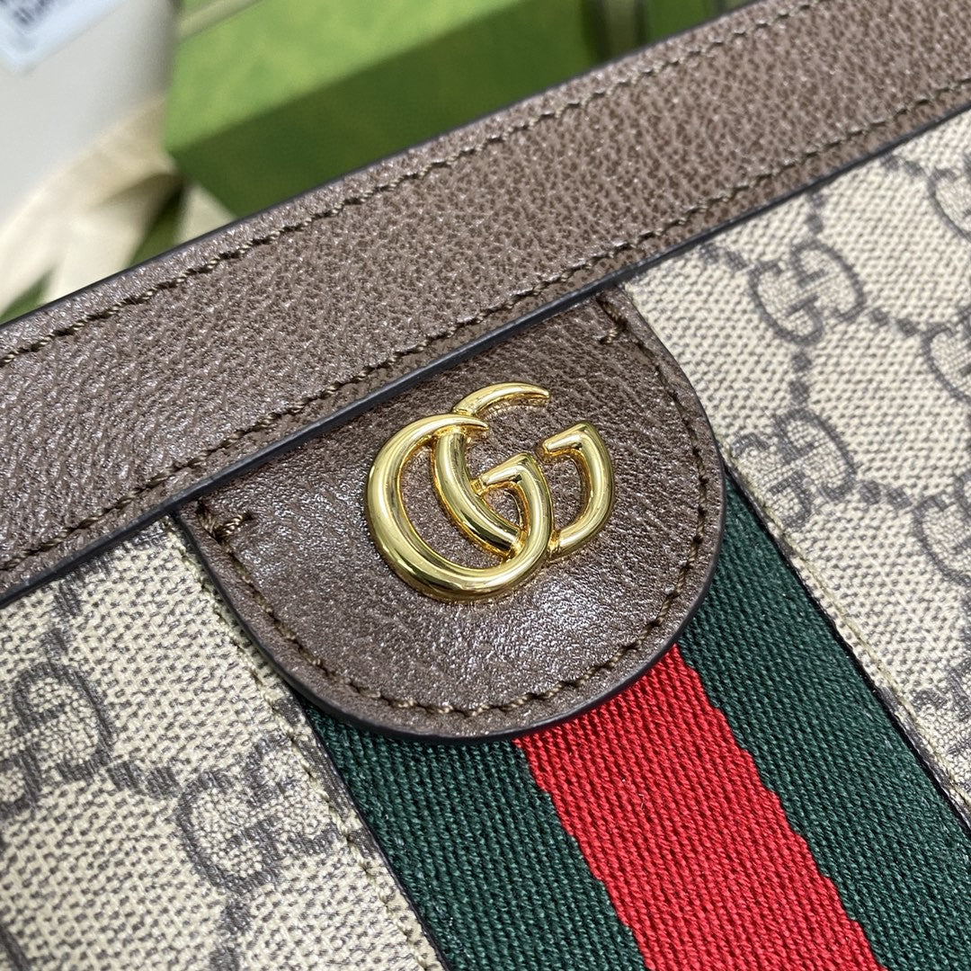 gg Ophidia gg Ebony gg Canvas Beige Red Green Shoulder Bag