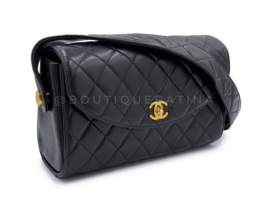 Rare Chanel   1991 Lambskin Crossbody Flap Bag