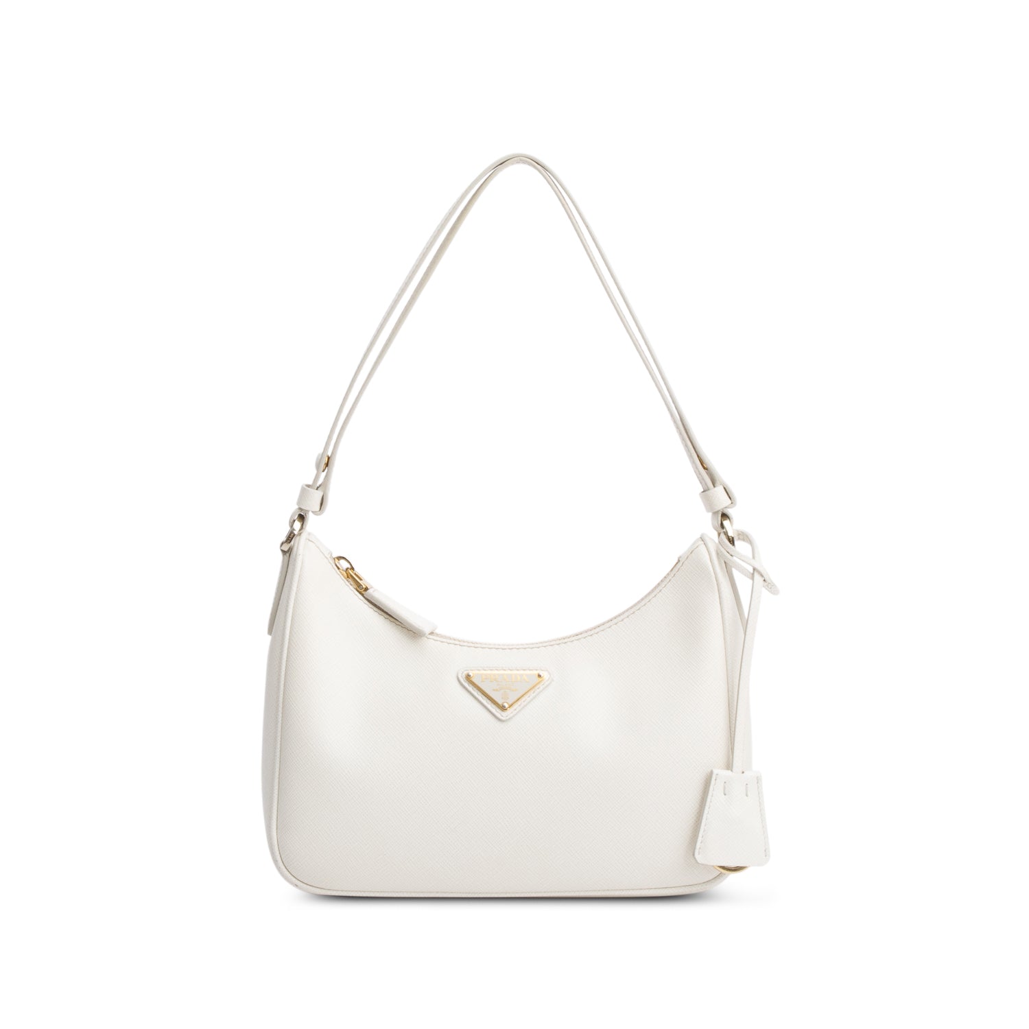 Prada Saffiano Lux Re Edition Shoulder Bag White Mini
