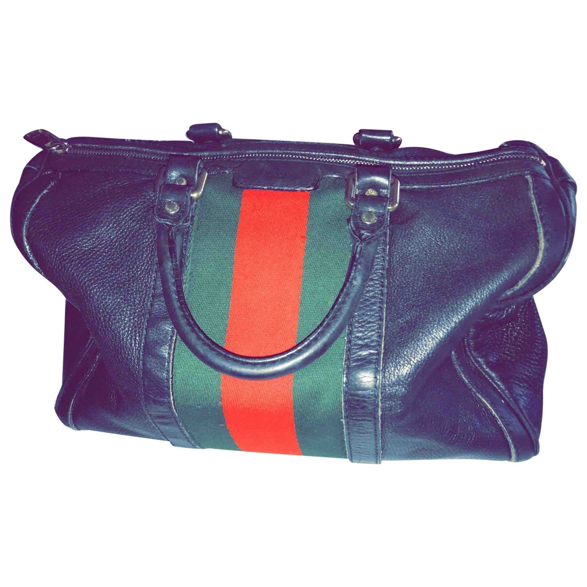 Gucci boston black leather handbag