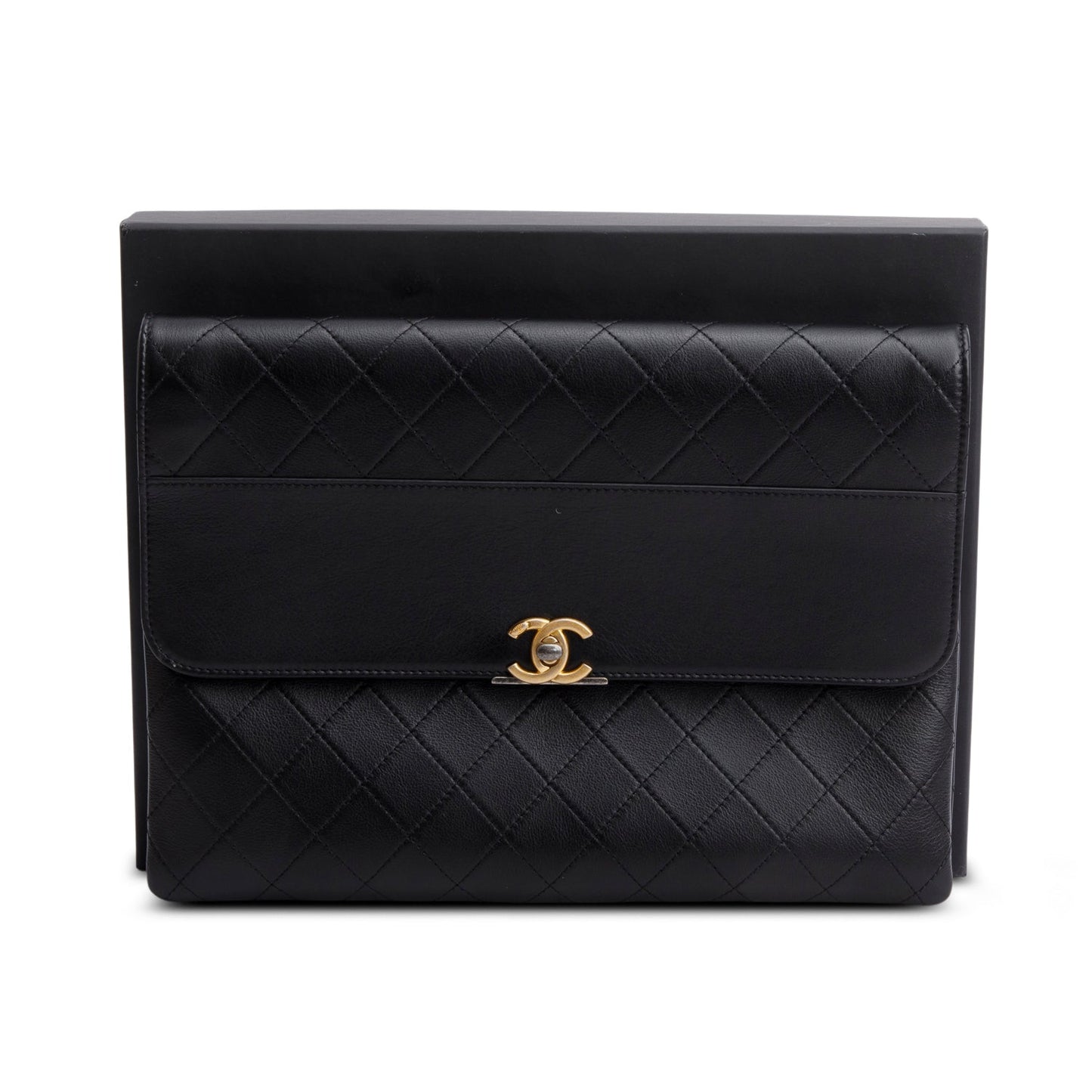 Chanel Sleek Chic Lambskin Black Travel Bag