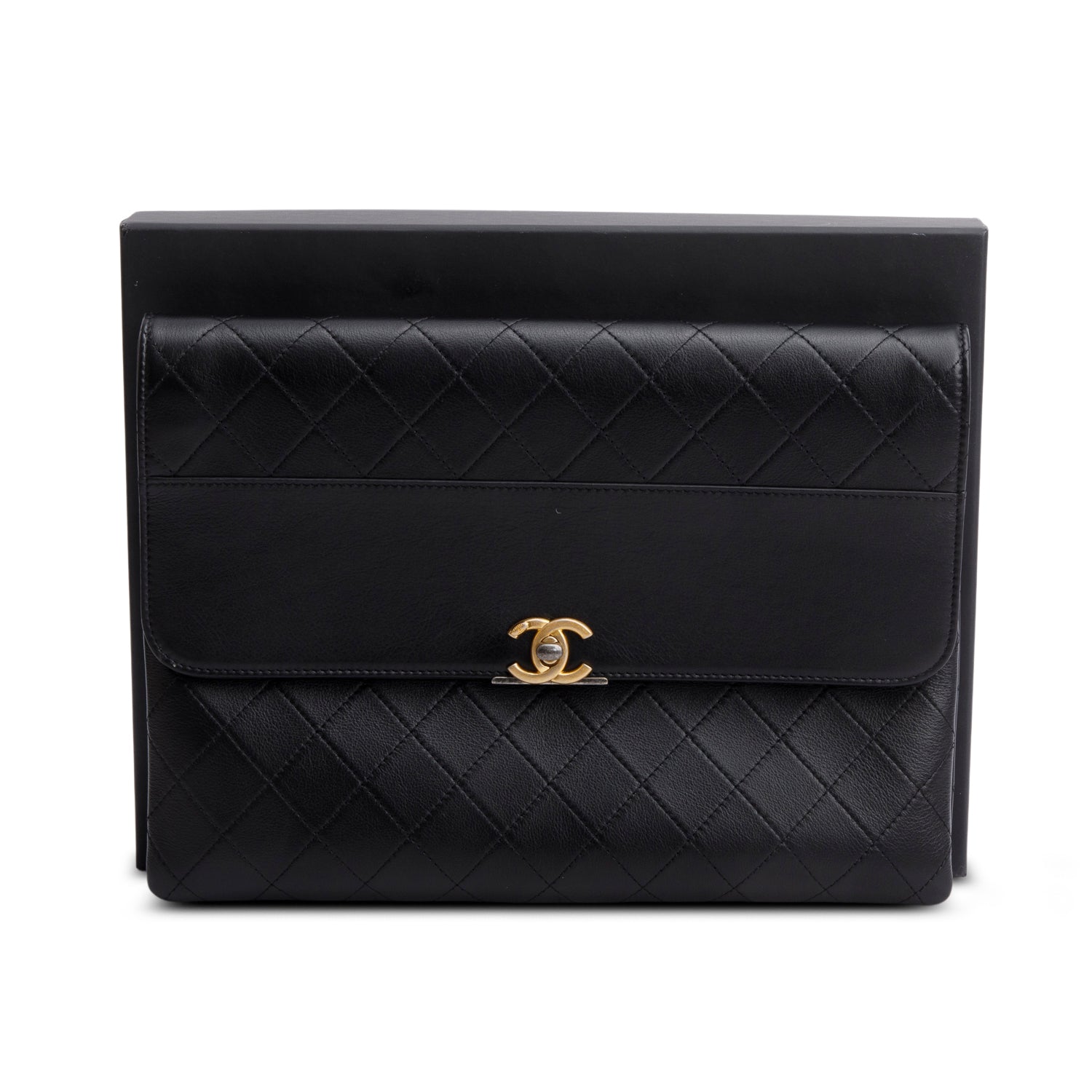 Chanel Sleek Chic Lambskin Black Travel Bag
