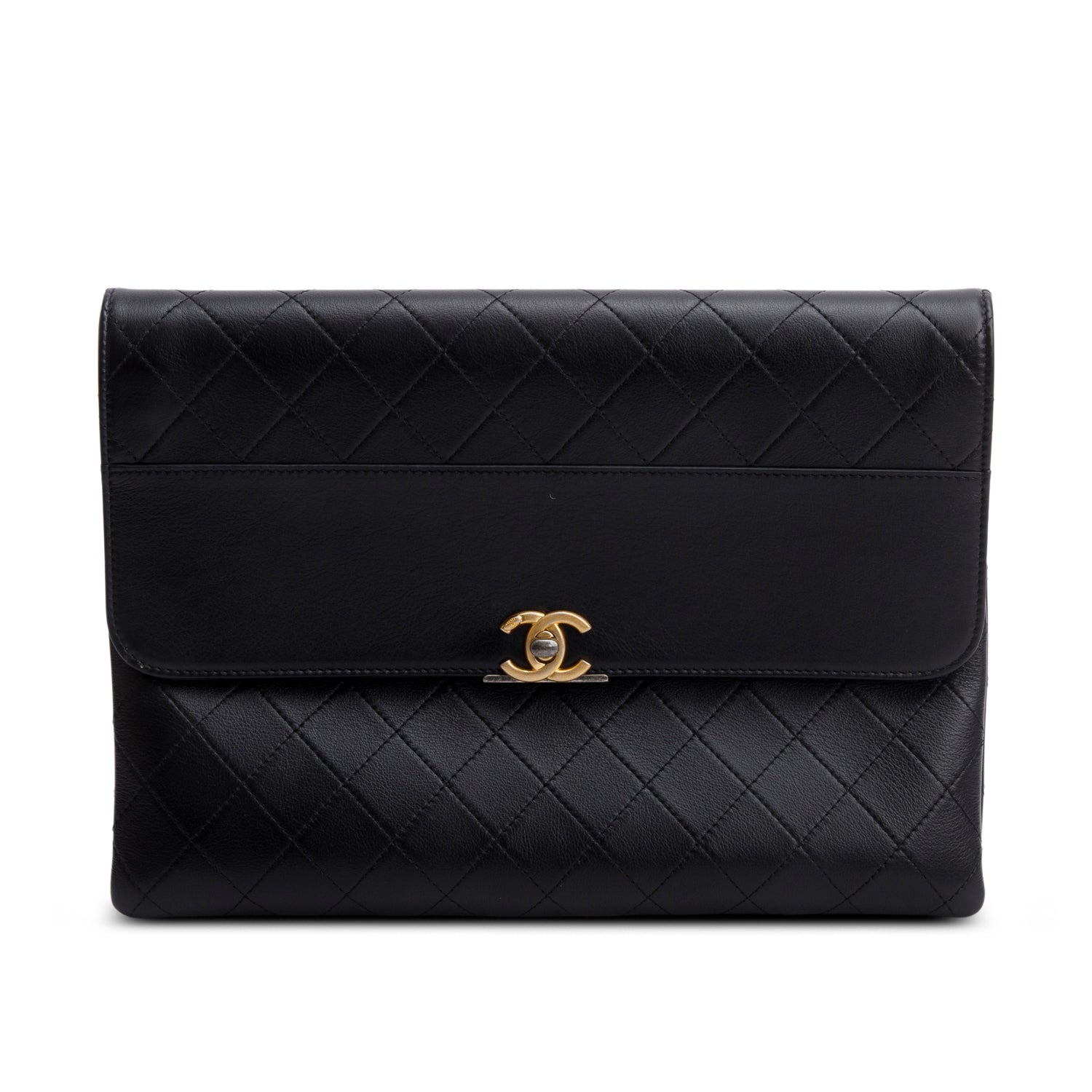 Chanel Sleek Chic Lambskin Black Travel Bag