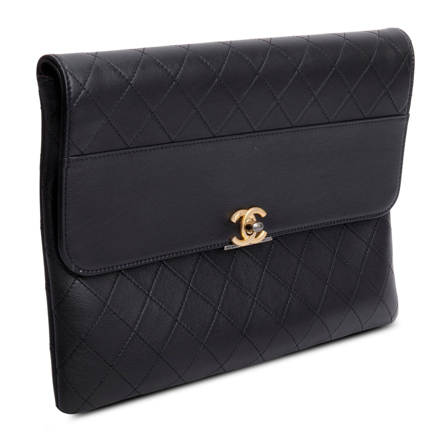 Chanel Sleek Chic Lambskin Black Travel Bag