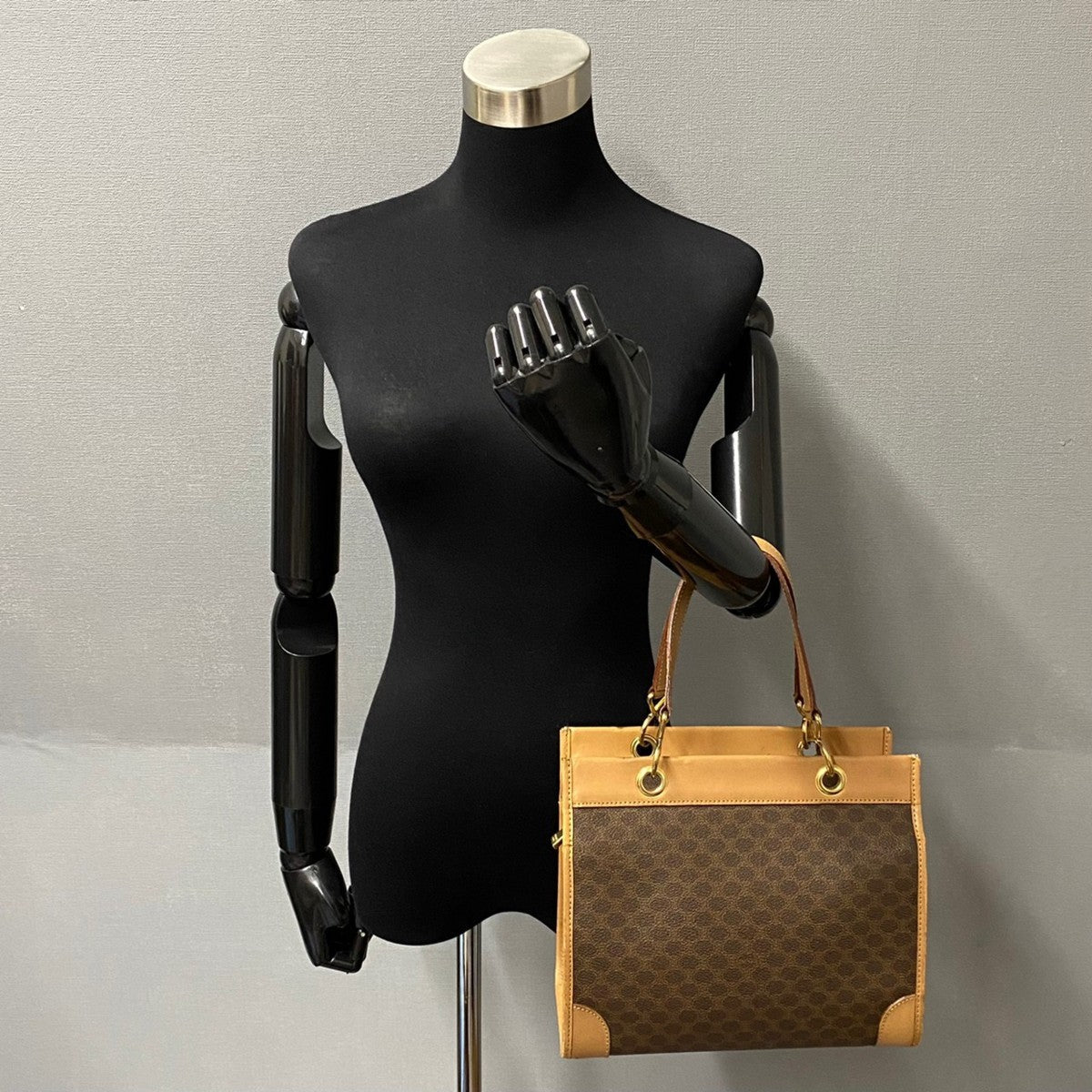 Pvc Macadam Blason Triomphe Women(Unisex) Leather Brown Travel Bag
