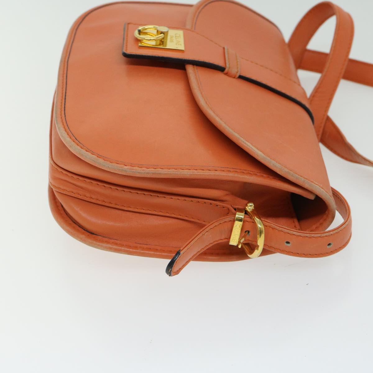 Luxury Shoulder Bag Orange Leather