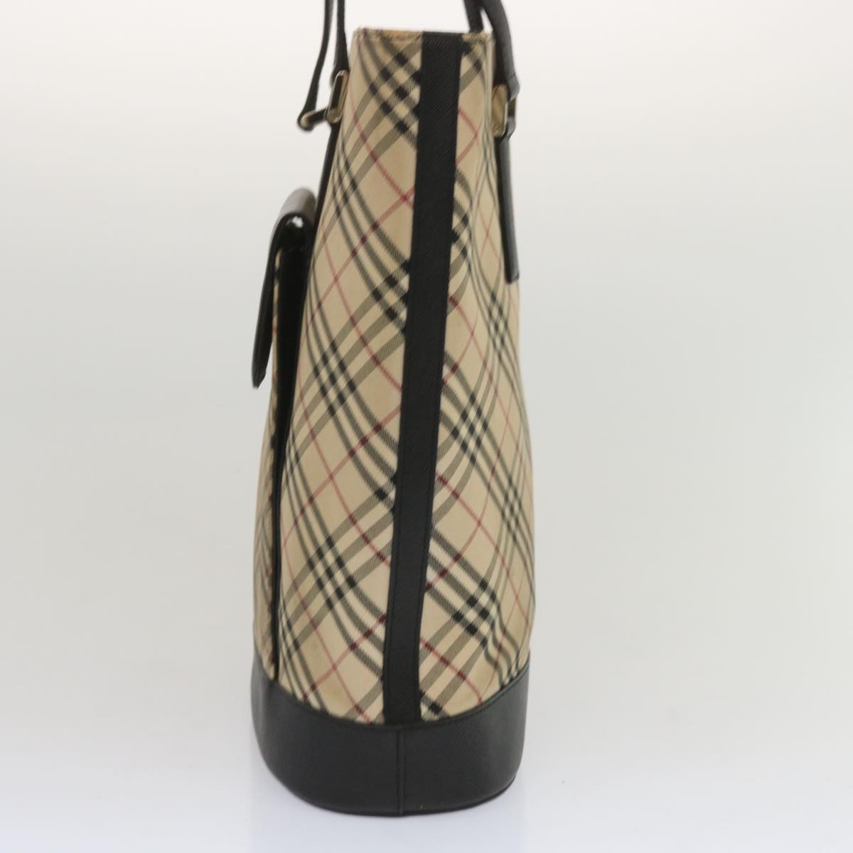 Burberry Luxury Nova Check Shoulder Bag Auth Canvas Beige Beige Auth 67237