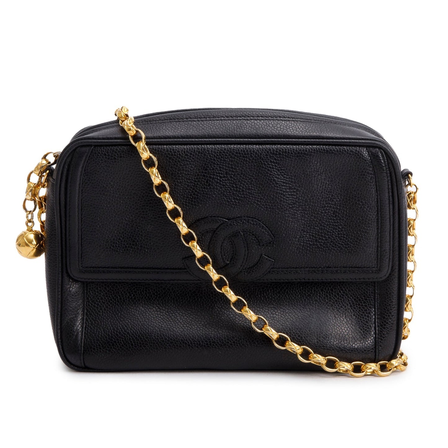 Chanel Caviar Bijoux Camera Black Travel Bag