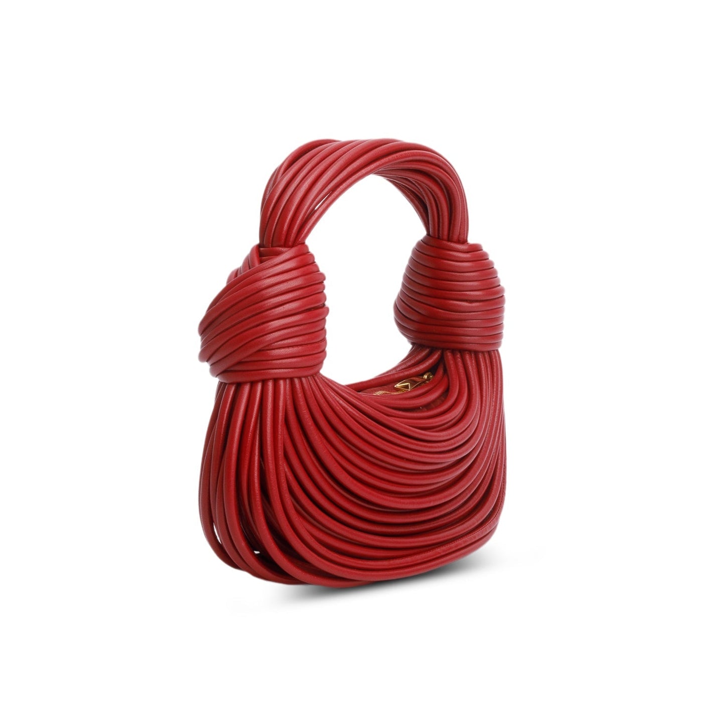 Bottega Veneta Nappa Tubular Double Knot Bag Red Mini Travel Bag