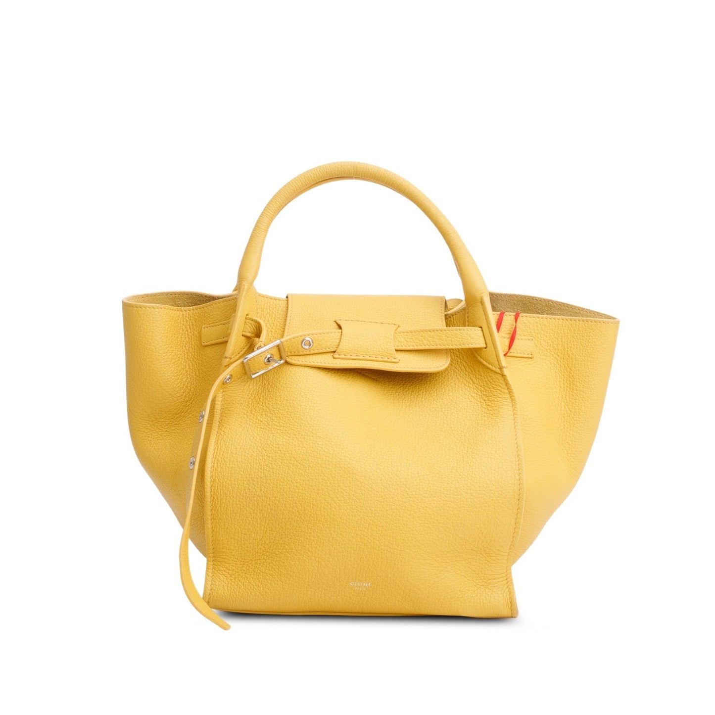 Celine Yellow Supple Grained Calfskin Big Bag Small Travel Bag