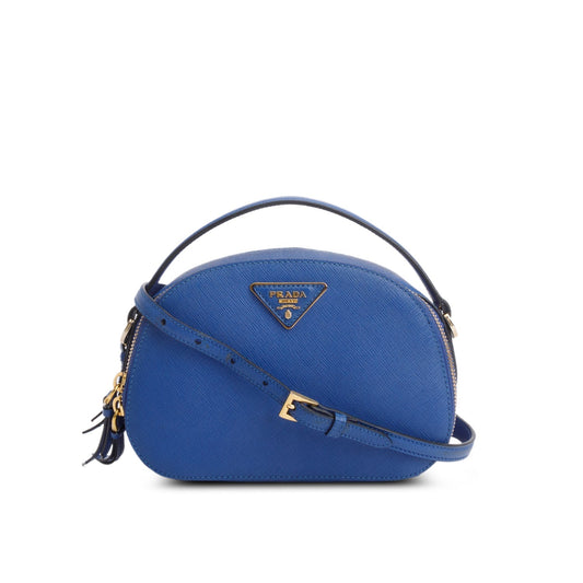 Prada Saffiano Lux Odette Bag Leather Blue Travel Bag