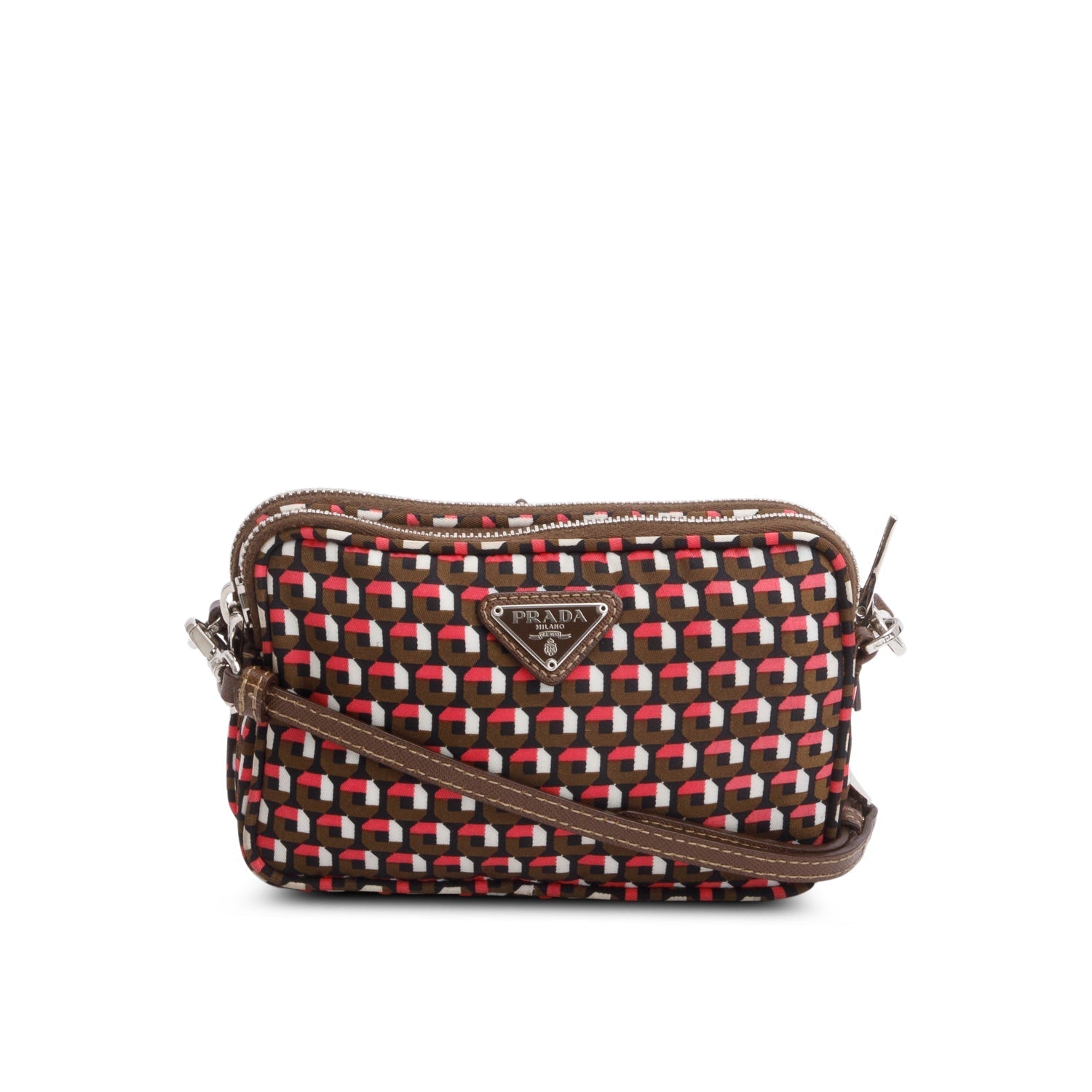 Prada Multicolor Otta Print Tessuto Convertible Crossbody Bag Nylon