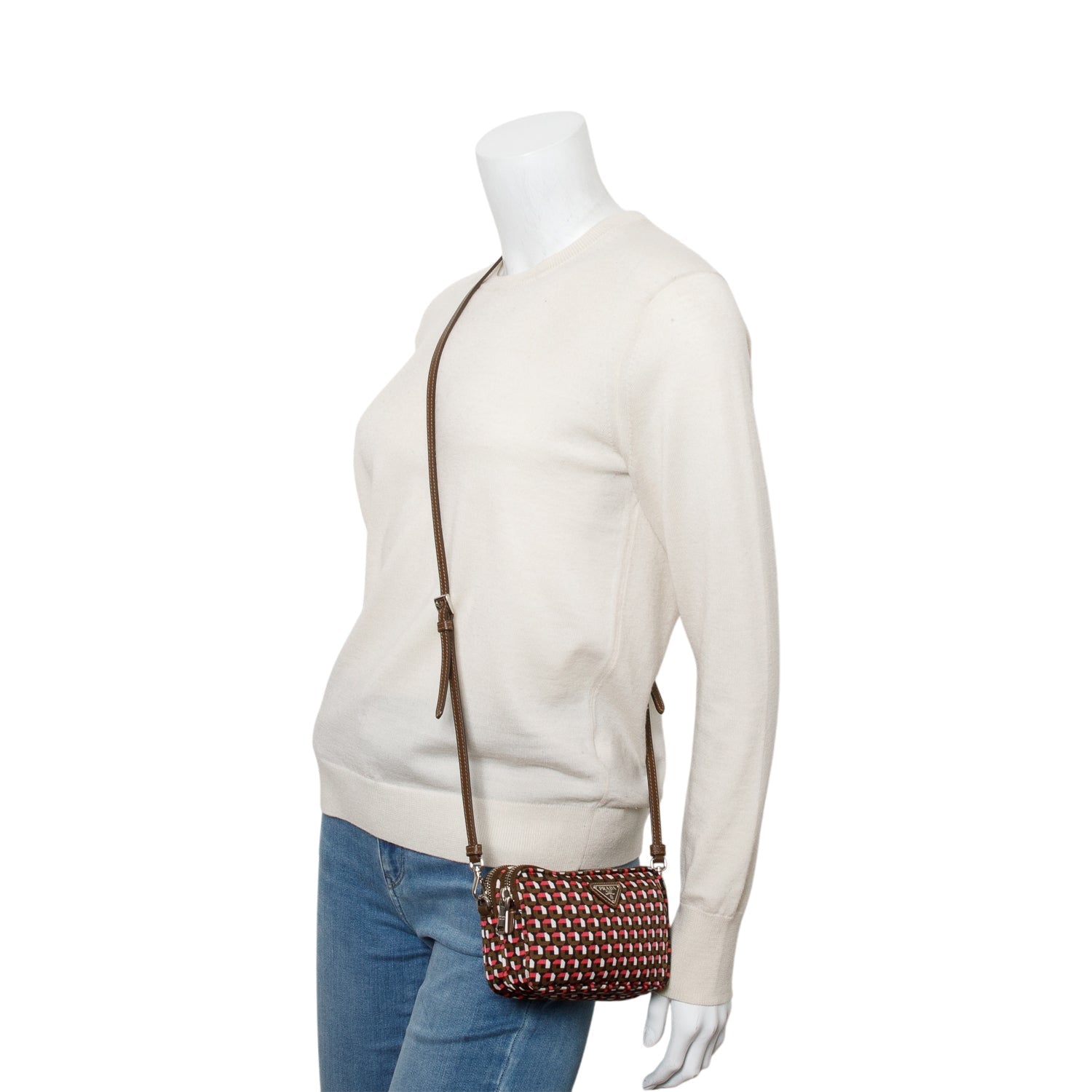 Prada Multicolor Otta Print Tessuto Convertible Crossbody Bag Nylon