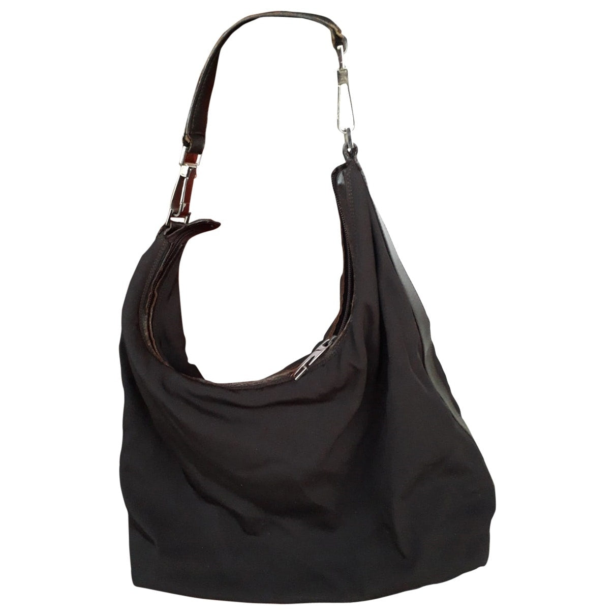 Gucci brown cloth handbag
