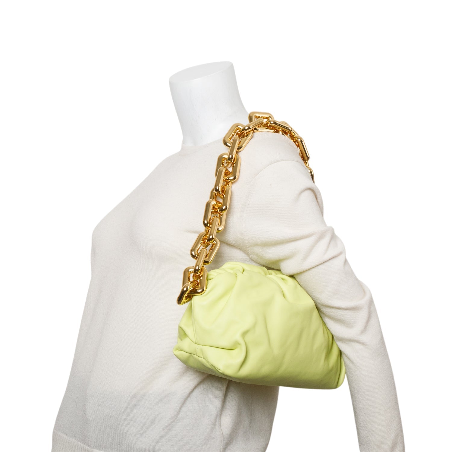Bottega Veneta Nappa The Pouch Travel Bag Leather Green