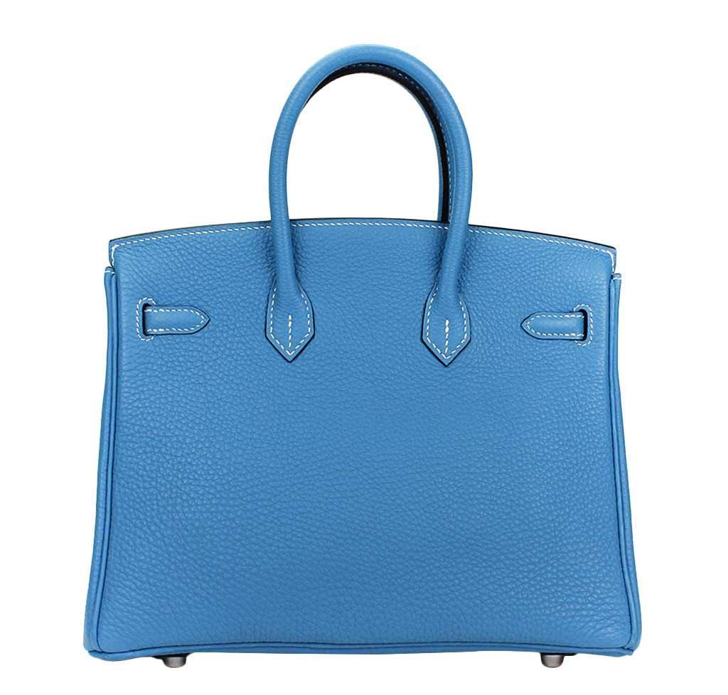 Hermes Birkin Jean Bag Blue Travel Bag