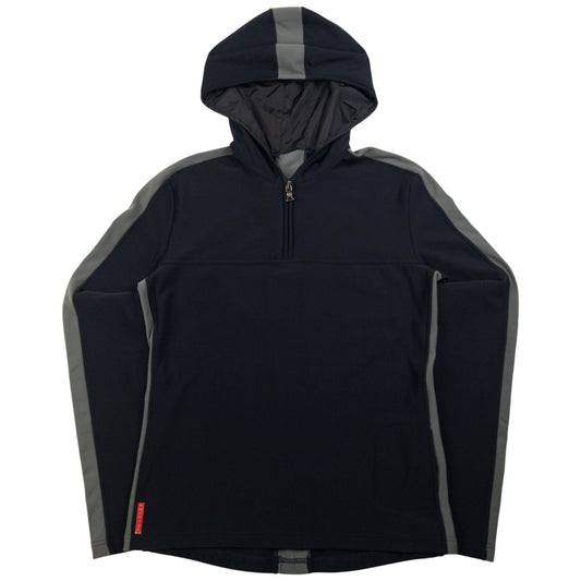 Prada Handbag Sport Q Hoodie Womens Black Zip