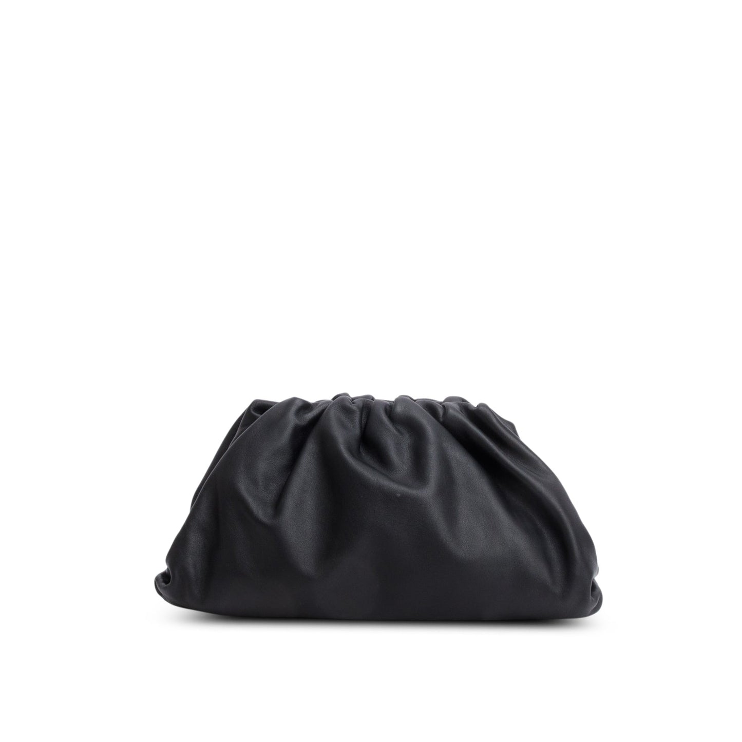 Bottega Veneta Calfskin The Classic Pouch Travel Bag Leather Black