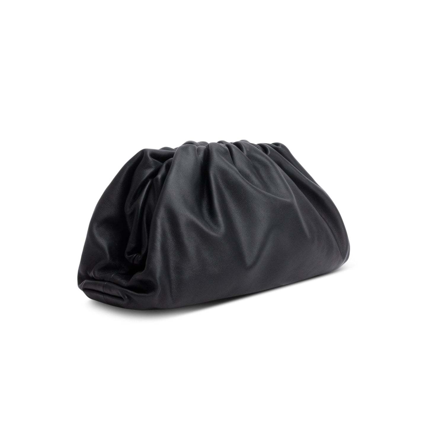 Bottega Veneta Calfskin The Classic Pouch Travel Bag Leather Black