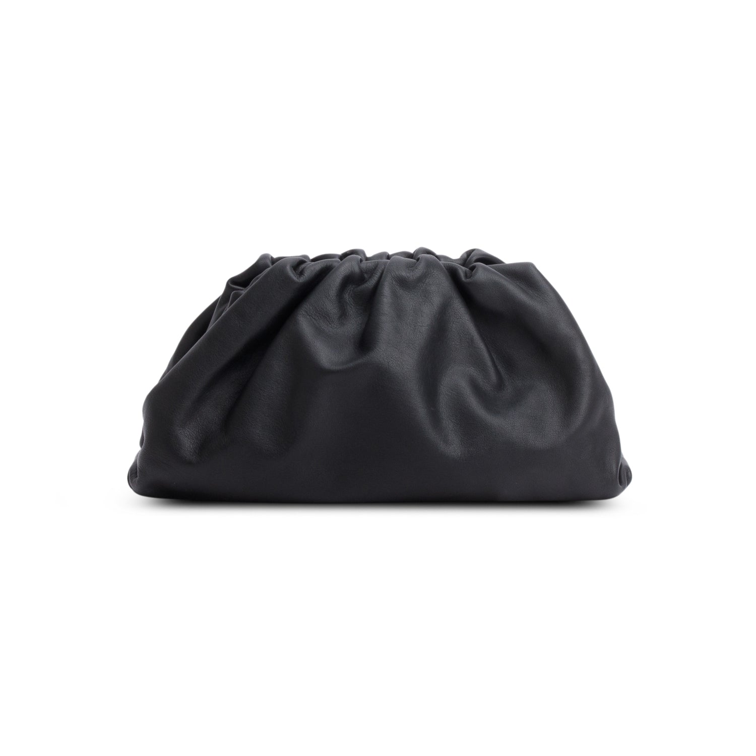 Bottega Veneta Calfskin The Classic Pouch Travel Bag Leather Black