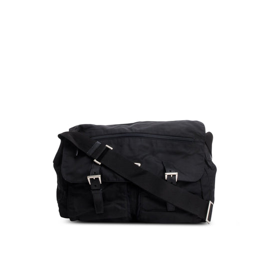 Prada Vela Sport Messenger Bag Nylon Black Travel Bag