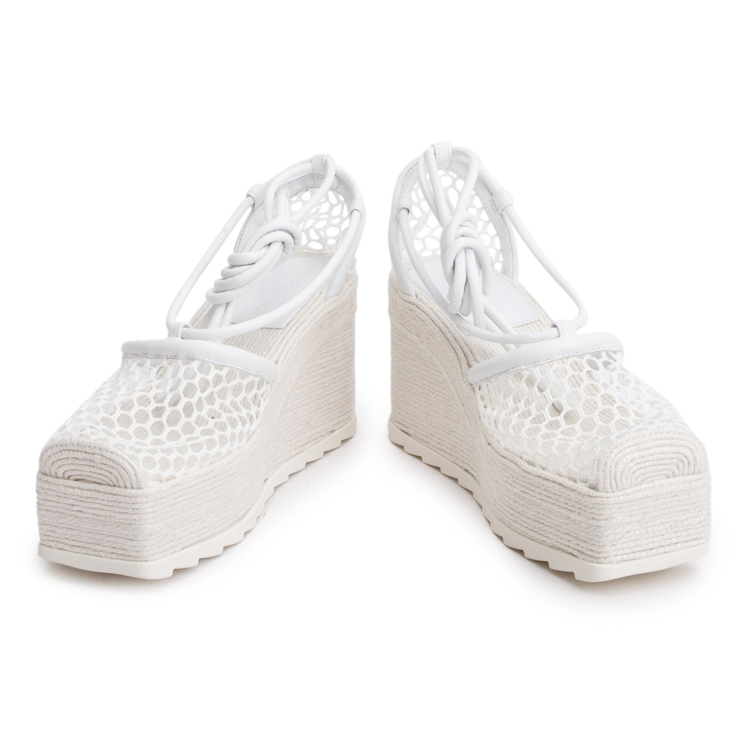 Bottega Veneta Mesh Lambskin Sporty Web Stretch Ankle Tie White Travel Bag