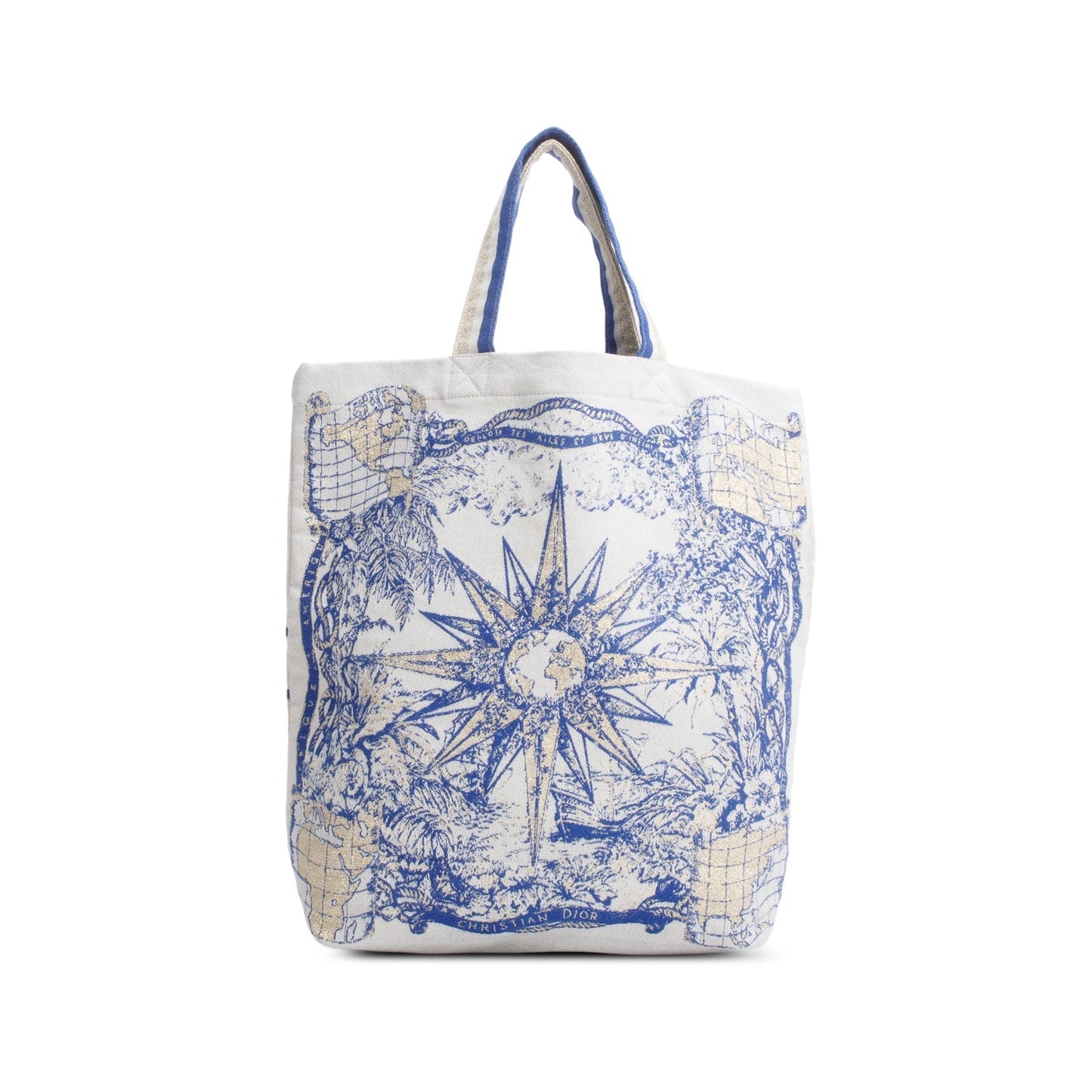 Dior Christian ' Dream Team' Tote Bag Canvas Beige