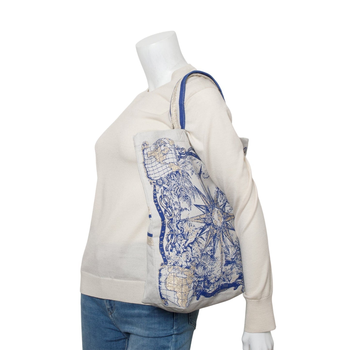 Dior Christian ' Dream Team' Tote Bag Canvas Beige