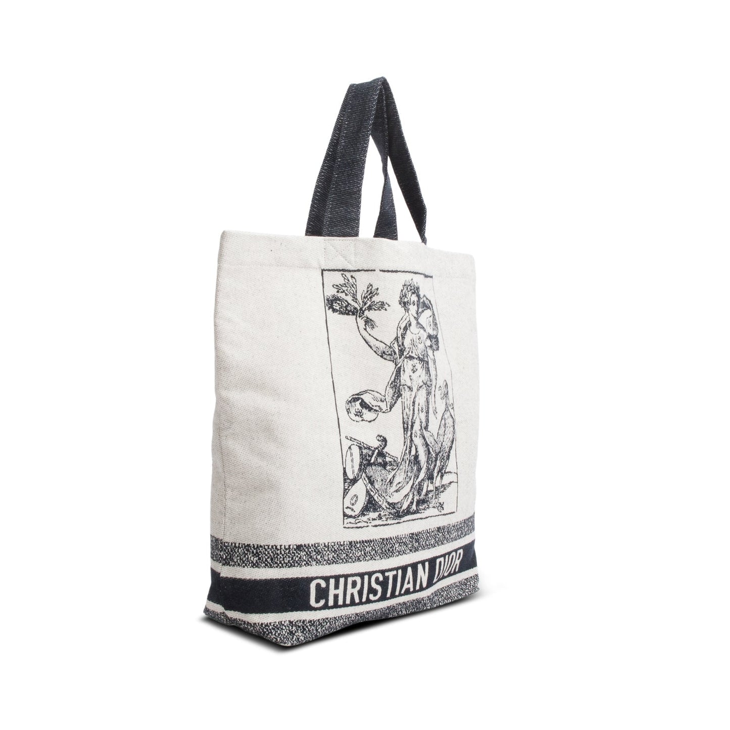 Dior Christian Cruise Tote Bag Canvas Beige