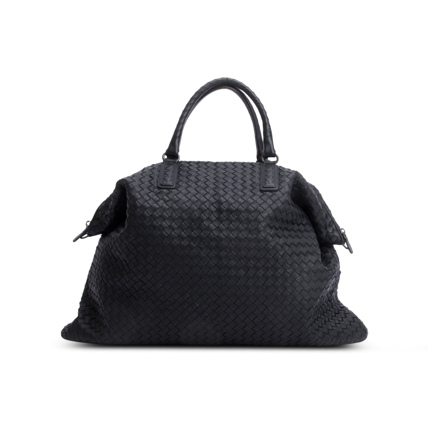 Bottega Veneta Nappa Intrecciato Maxi Convertible Tote Black Tote Bag