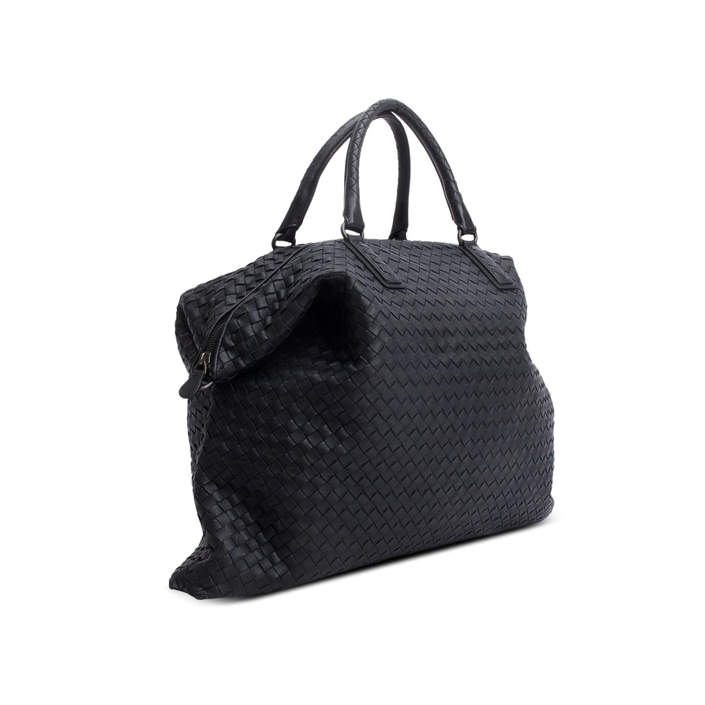 Bottega Veneta Nappa Intrecciato Maxi Convertible Tote Black Tote Bag