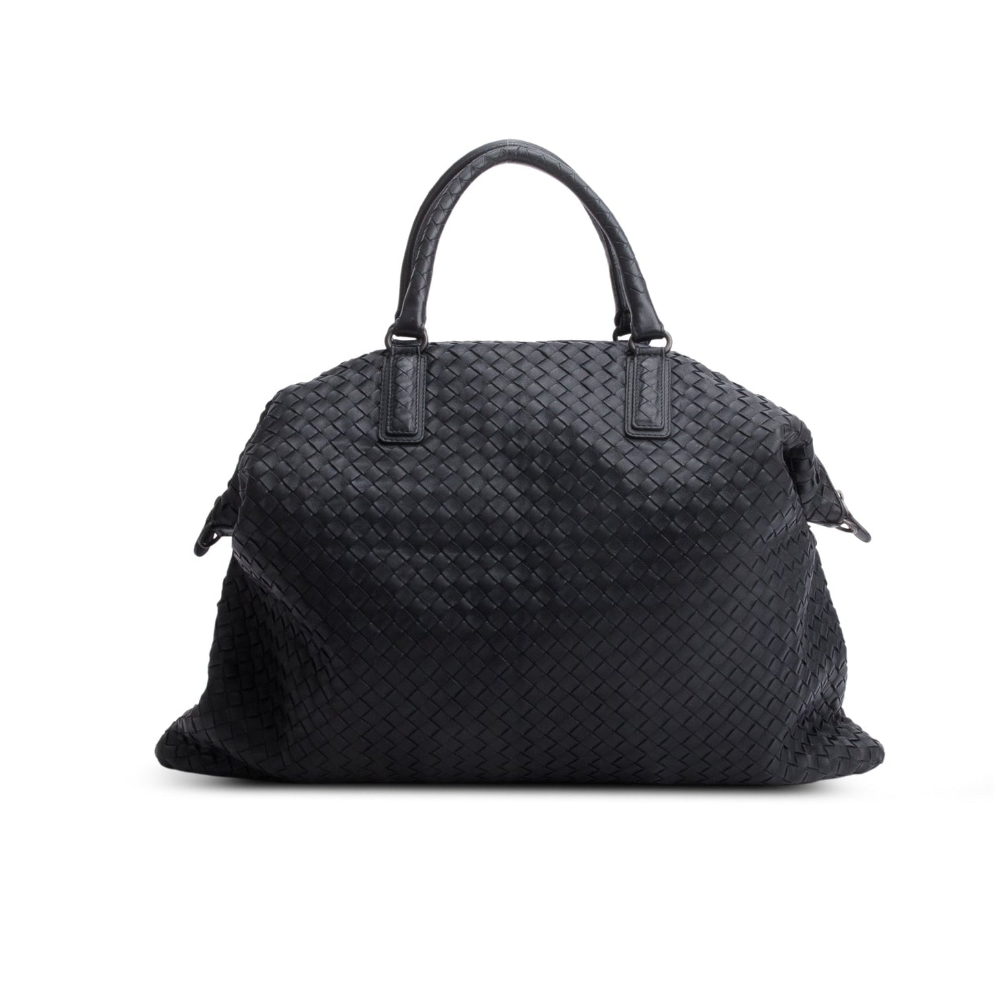 Bottega Veneta Nappa Intrecciato Maxi Convertible Tote Black Tote Bag