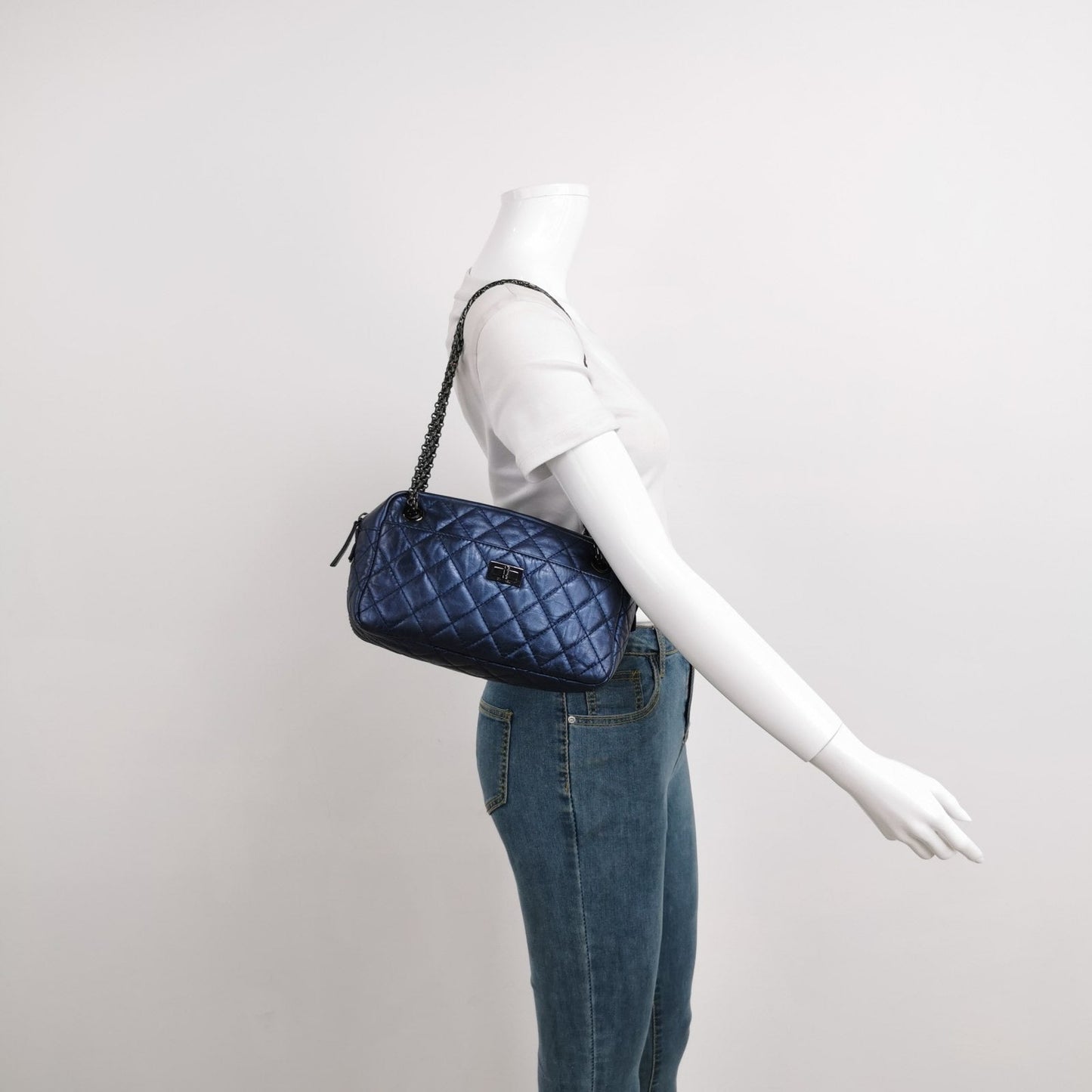 Chanel 5 Mademoiselle Camera Blue Small Handbag