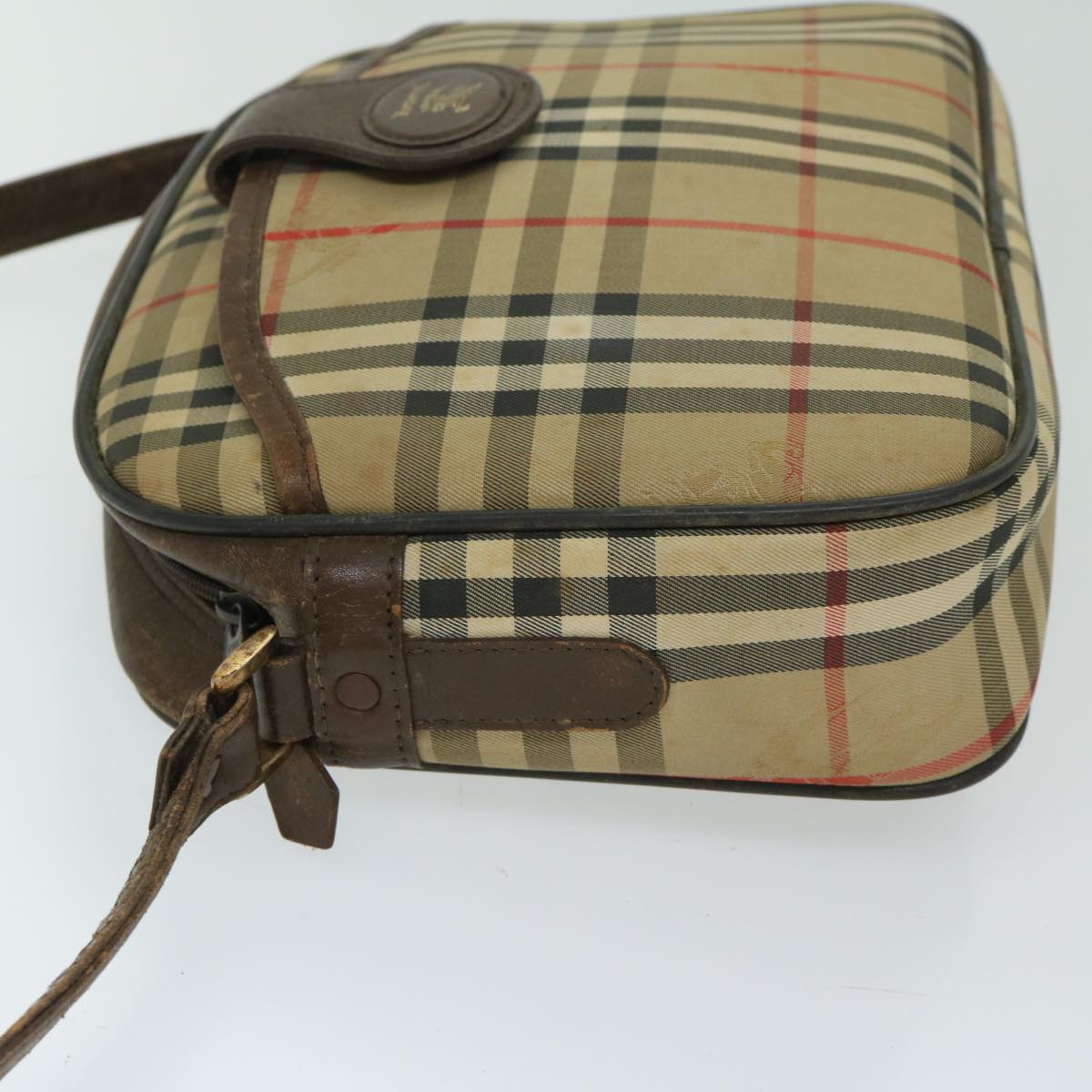 Burberry Luxury ss Nova Check Shoulder Bag Auth Canvas Beige Beige Auth 68023