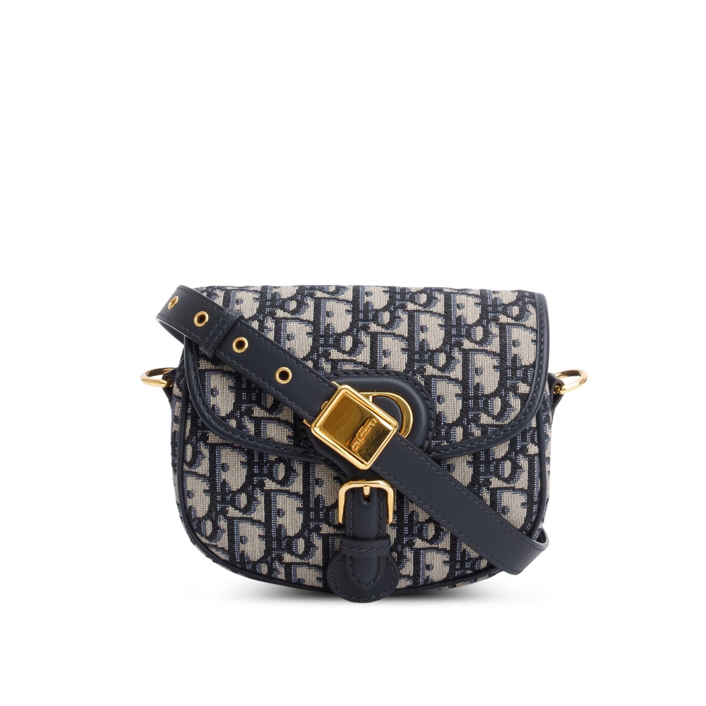 Dior Christian Oblique Bobby Bag Blue Small Travel Bag